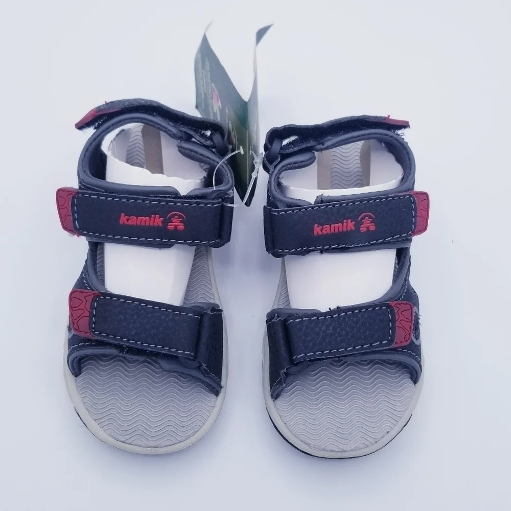 Kamik Lobster2 Black & Red Toddler Sandals size 7 NWT